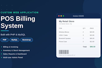 create custom pos billing system with PHP mysql