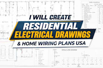 create residential electrical drawings and home wiring plans USA