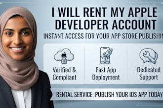 rent my apple developer account to publish your ios app