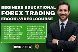 create stock market, crypto, forex trading course, scalper, ebook, video, ppt
