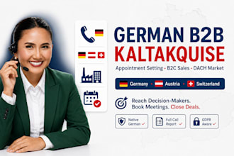german b2b cold calling kaltakquise b2c sales appointment setter for dach market