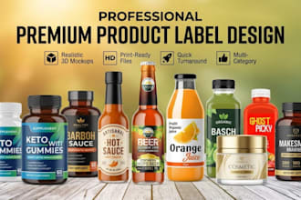 design professional product label, peptide, sarms, supplement and bottle labels