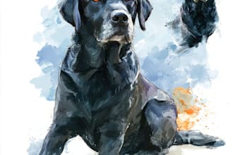 create a custom watercolor pet portrait or pet painting