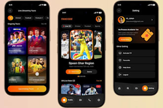 create a sports streaming website and app
