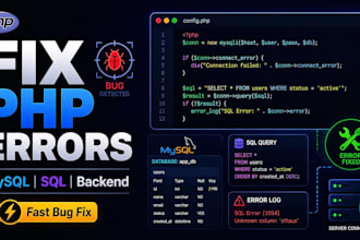 fix PHP mysql bugs, sql errors and backend issues