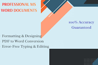 do basic ms word formatting and typing tasks