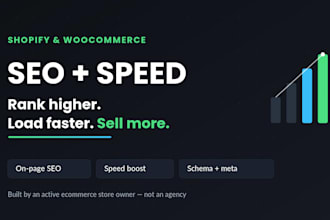 do shopify and woocommerce SEO and speed optimization to boost sales