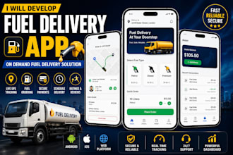 develop a custom fuel delivery app with gps tracking and payments