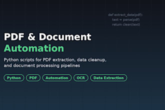 build python scripts for pdf automation and data extraction