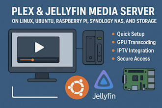 setup jellyfin media server env, configure sonarr, radarr, prowlarr on linux