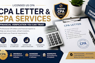 prepare CPA letter CPA comfort letter CPA mortgage letter, financial statements