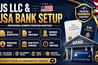 open US business bank for USA llc owner, USA llc registration usa bank creation