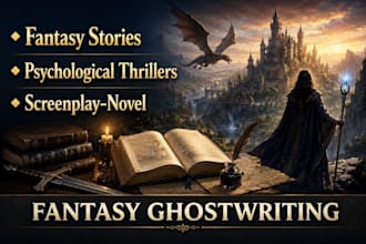 be the ghostwriter for your fantasy short stories and novels