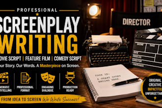 write screenplay movie script writing feature film script writing comedy script