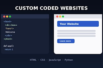 build a custom responsive website using HTML, CSS, javascript and python