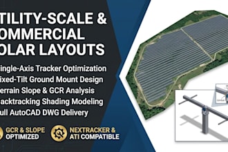 design utility scale and commercial ground mount solar tracking