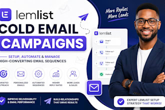 create and manage lemlist cold email campaigns automated sequences workflow