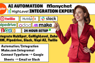 hubspot zoho crm gohighlevel pipedrive vapi ai slac k twilio zapier integration