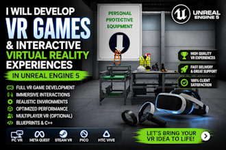 develop VR games and interactive virtual reality experiences in ue5