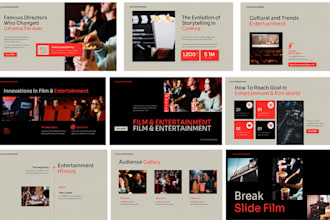 create an investor ready film pitch deck movie ppt documentaries TV series deck