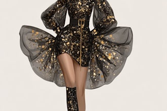 draw fashion illustration, sketch, portrait