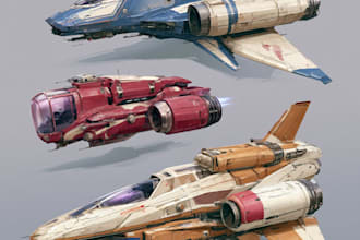 design spaceship, sci fi illustration and sci fi art