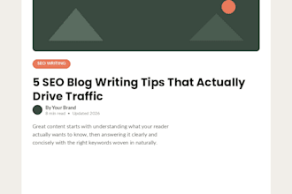 write engaging SEO blog posts and website content