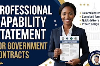 create a professional capability statement for government contracts