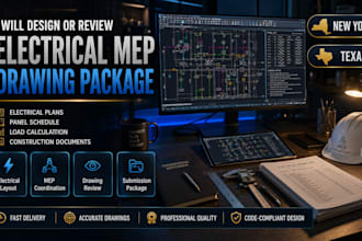 design or review electrical mep drawing package for new york or texas submission