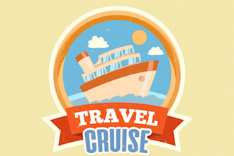 make a creative boat and cruise ship logo