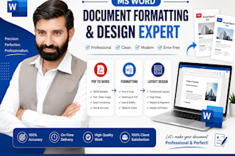 be your ms word expert for document formatting and design