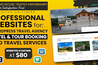 build wordpress travel agency, hotel and tour booking website