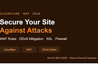 secure your website with cloudflare waf and ddos protection