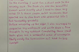 write anything with my neat and clean handwriting