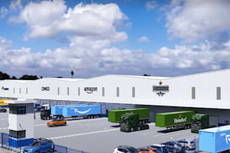 rebuild 3d warehouse design, distribution center, manufacturing facility model