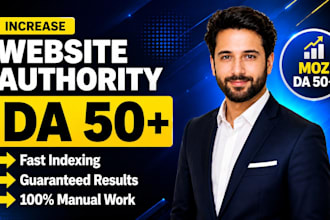 increase domain authority moz da 50 plus using white hat SEO