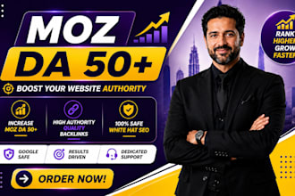 increase domain authority moz da 50 plus using white hat SEO
