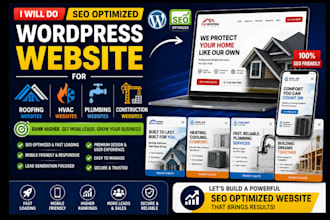 design wordpress hvac air duct electrical website with speed SEO optimized theme