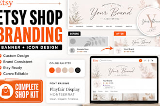 create etsy shop banner and icon that match your brand