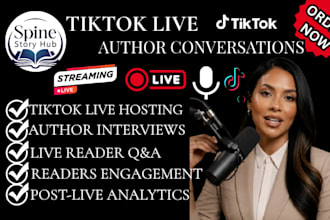 host a professional tiktok live author conversation