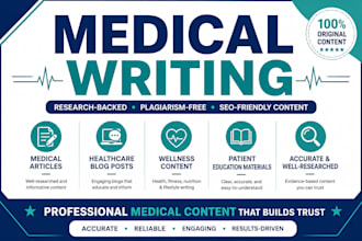 write medical article and ebook writing