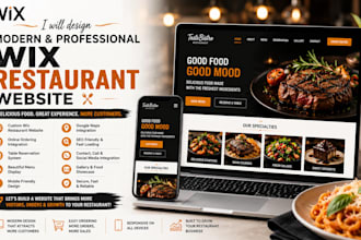 design or redesign wix restaurant website