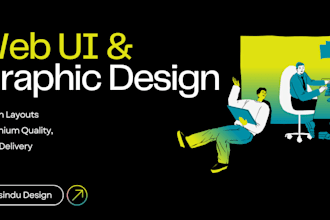 design creative graphics and clean web UI layouts