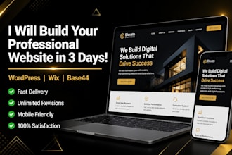 design a stunning responsive wordpress or wix website for your business