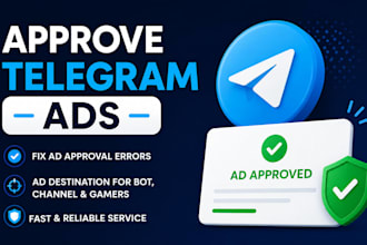 fix telegram ads approval errors and ad destination for bot, channel and gamers