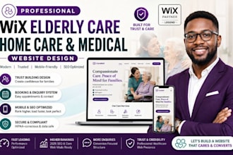 design wix elderly care website wix home care agency website wix medical website