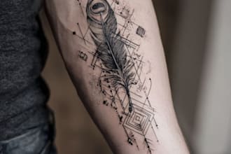 design a modern and minimalist tattoo design