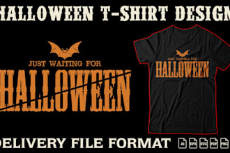 do create spooky halloween t shirt design