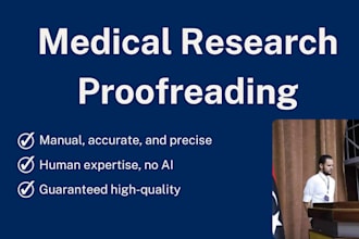 do medical, academic proofreading and editing