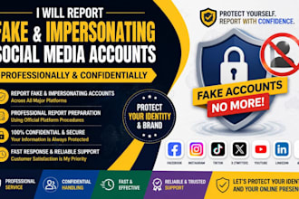 report fake and impersonating social media accounts professionally